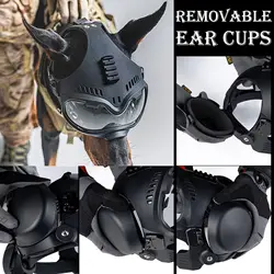 Casco táctico K9 para perros con bozal, ajustable y resistente