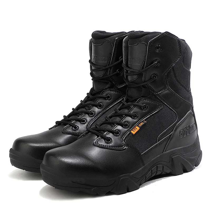 Botas tácticas de cuero impermeables y transpirables para hombre - imagen 5