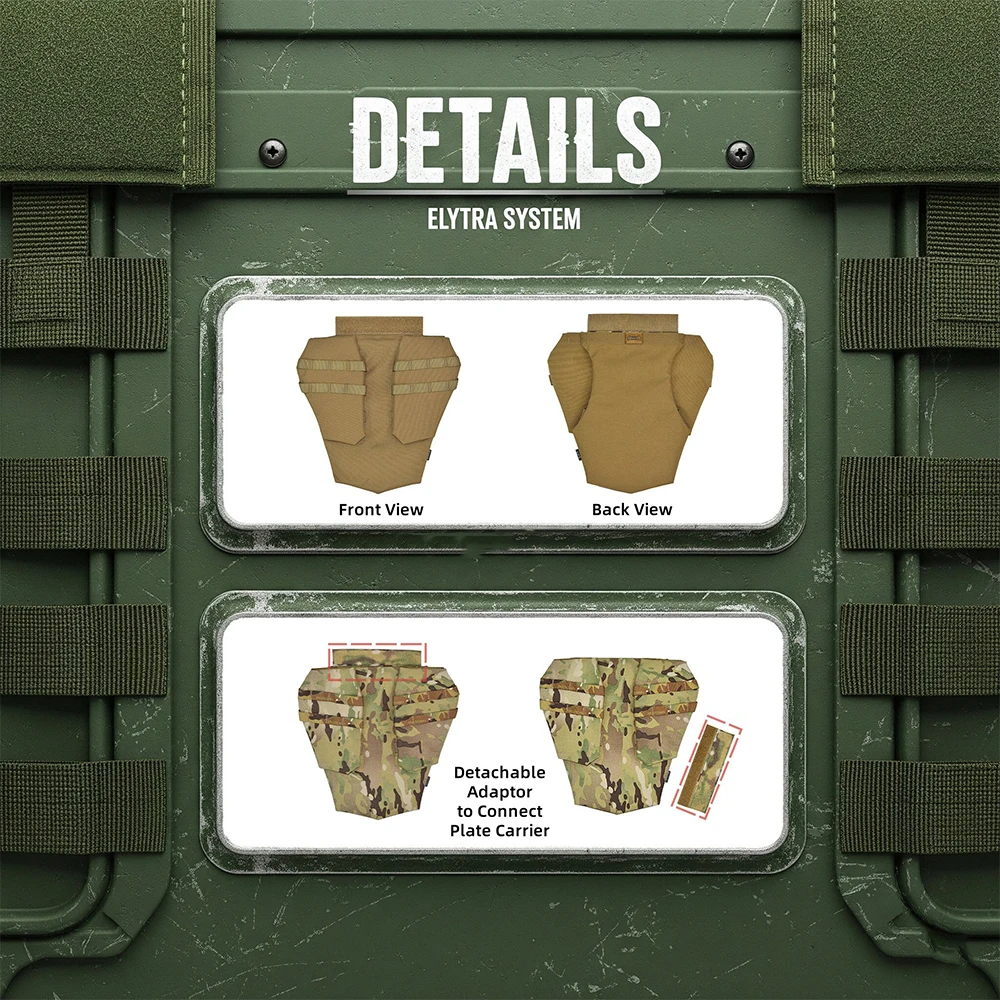 Protector táctico zona íntima con plataforma MOLLE y funda
