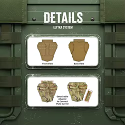 Protector táctico zona íntima con plataforma MOLLE y funda