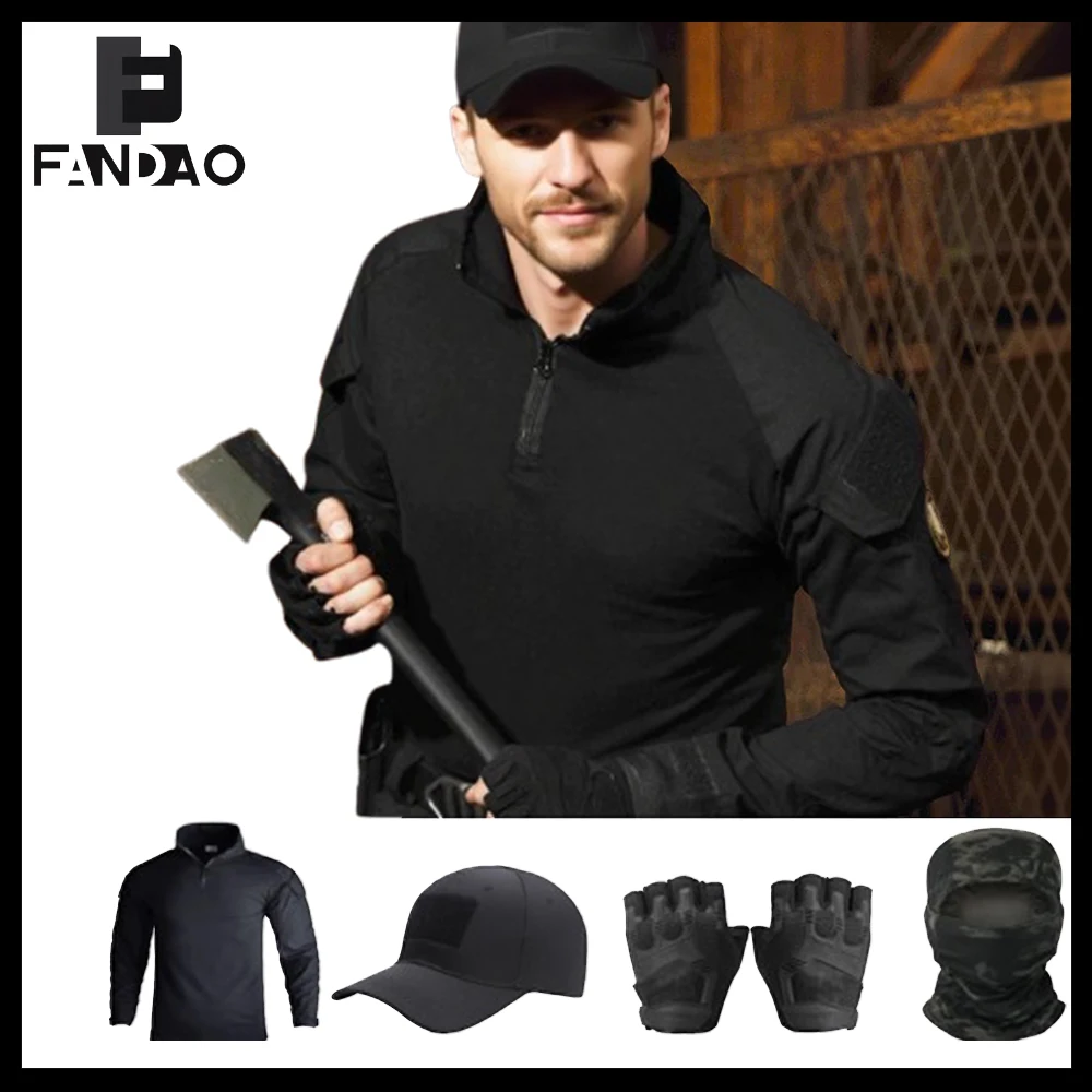 Ropa táctica camuflaje transpirable con cremallera frontal - imagen 3