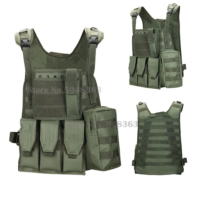 Chaleco táctico MOLLE camuflaje militar caza airsoft exterior - imagen 4