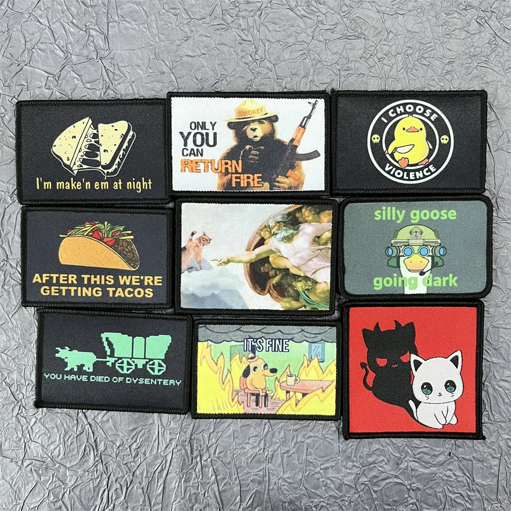 Parches de velcro con diseño de pato para personalización