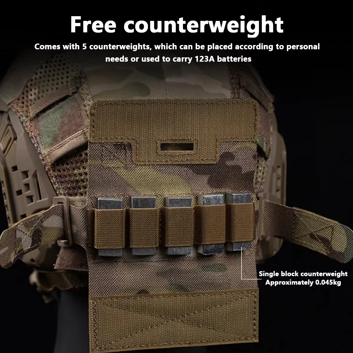 Bolsa de contrapeso para casco táctico MOLLE batería caza rápida - imagen 3