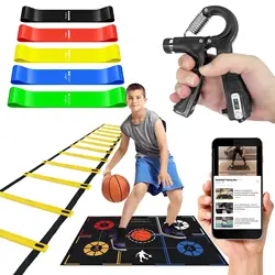 Kit entrenamiento baloncesto escalera agilidad bandas resistencia