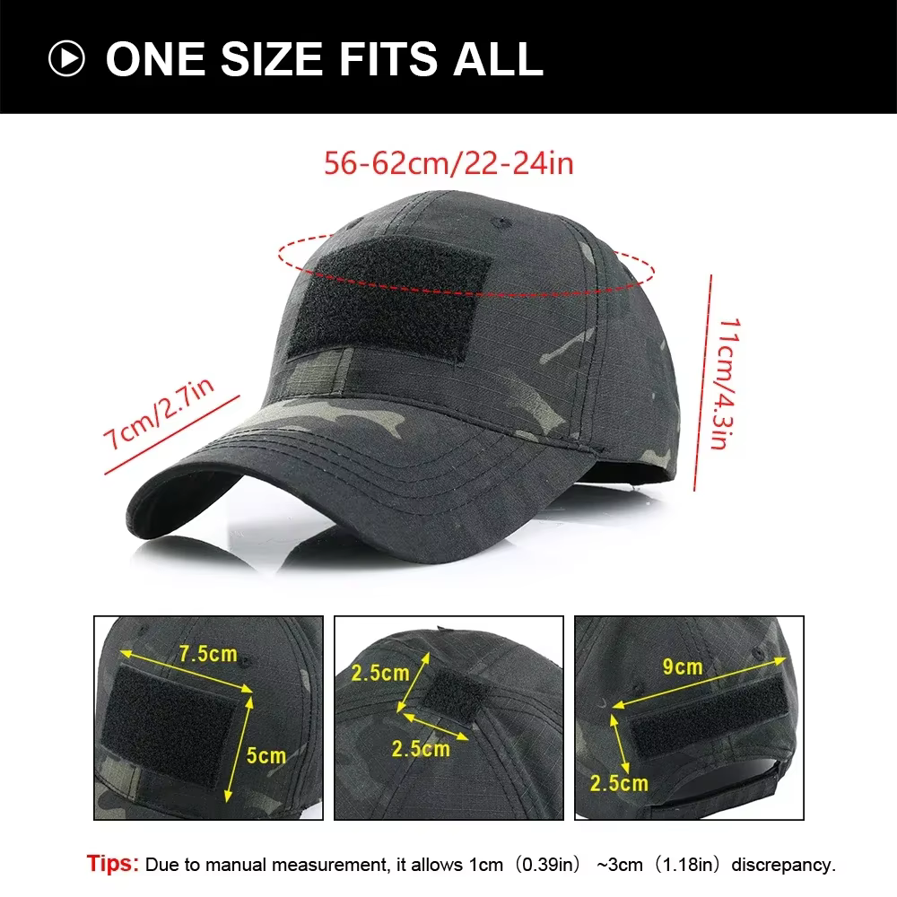 Gorra táctica snapback camuflaje mesh Airsoft – Transpirable cazador - imagen 2