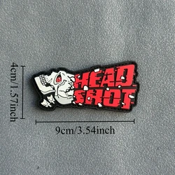 Headshot Parche Táctico Calavera PVC – Gancho y Bucle, Insignia Moral