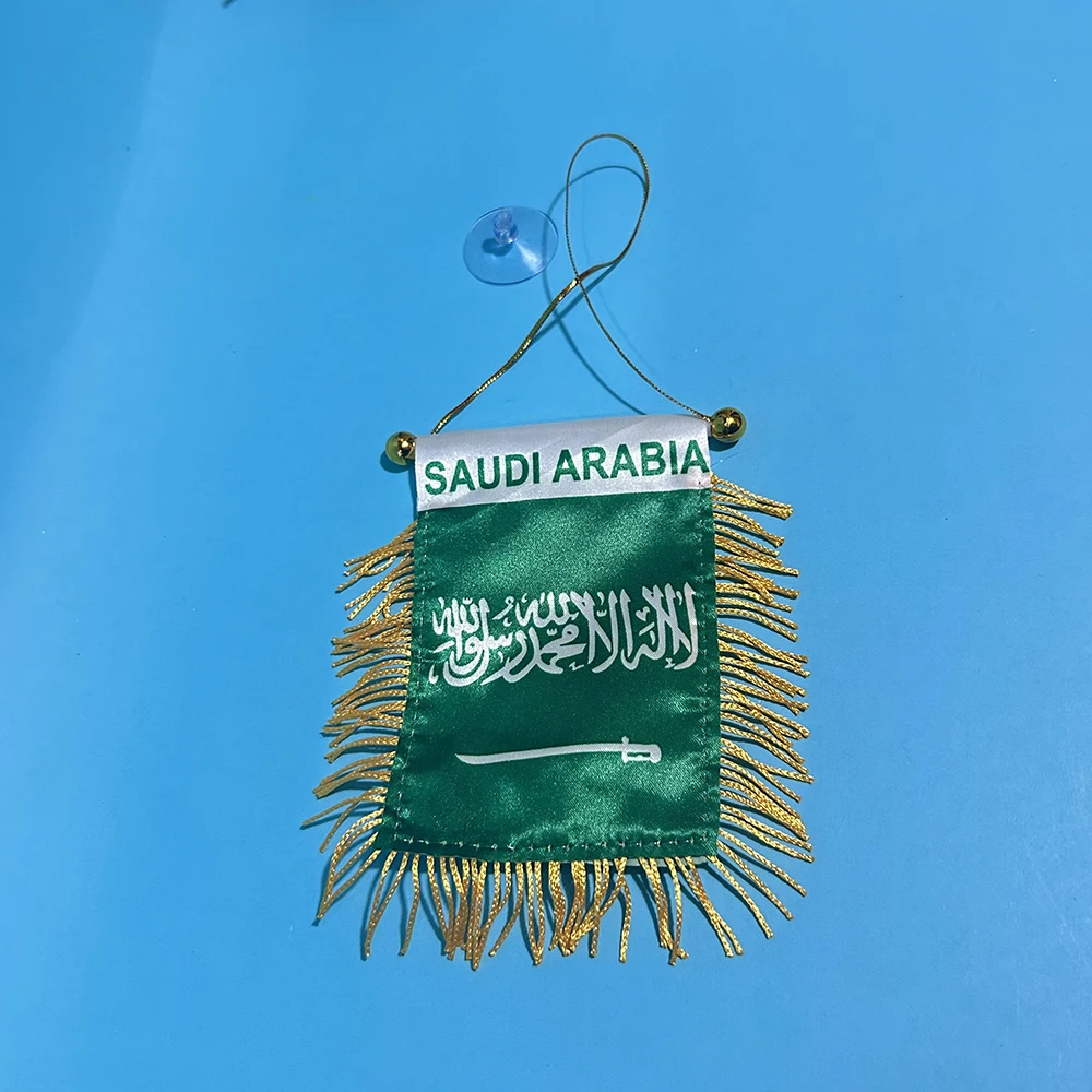 Mini bandera de Arabia Saudita para colgar en la ventana del coche