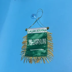 Bandera para ventana de coche Arabia Saudita doble cara