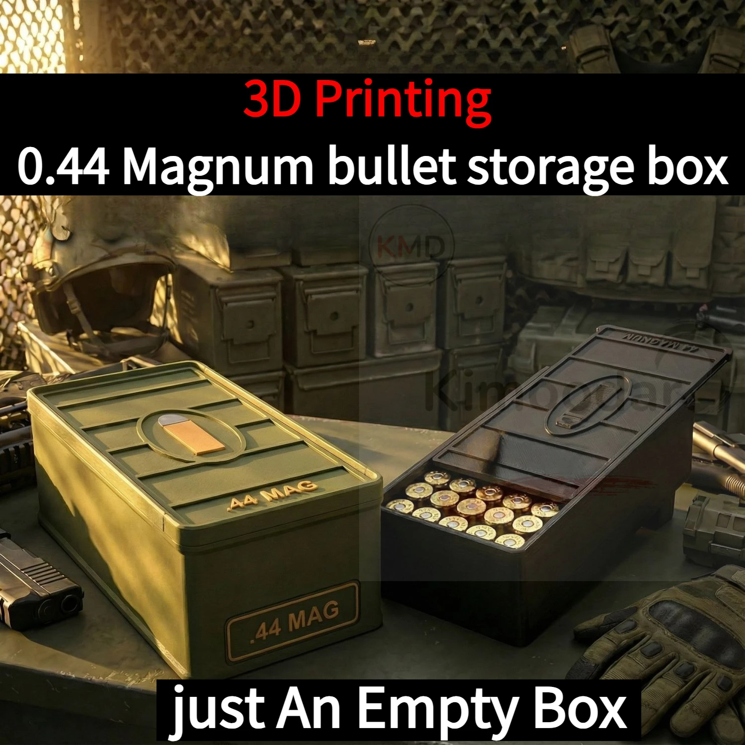Caja de munición para impresión 3D, carcasa vacía de escritorio - imagen 3