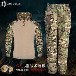 Uniforme militar infantil camuflaje ripstop chaqueta y pantalón