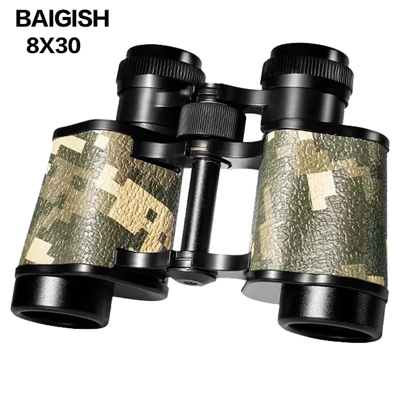 Binoculares Baigish camuflados metálicos con prisma Bak4 y FMC