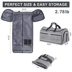 Bolsa de viaje lona plegable para trajes, ropa, hombre y mujer