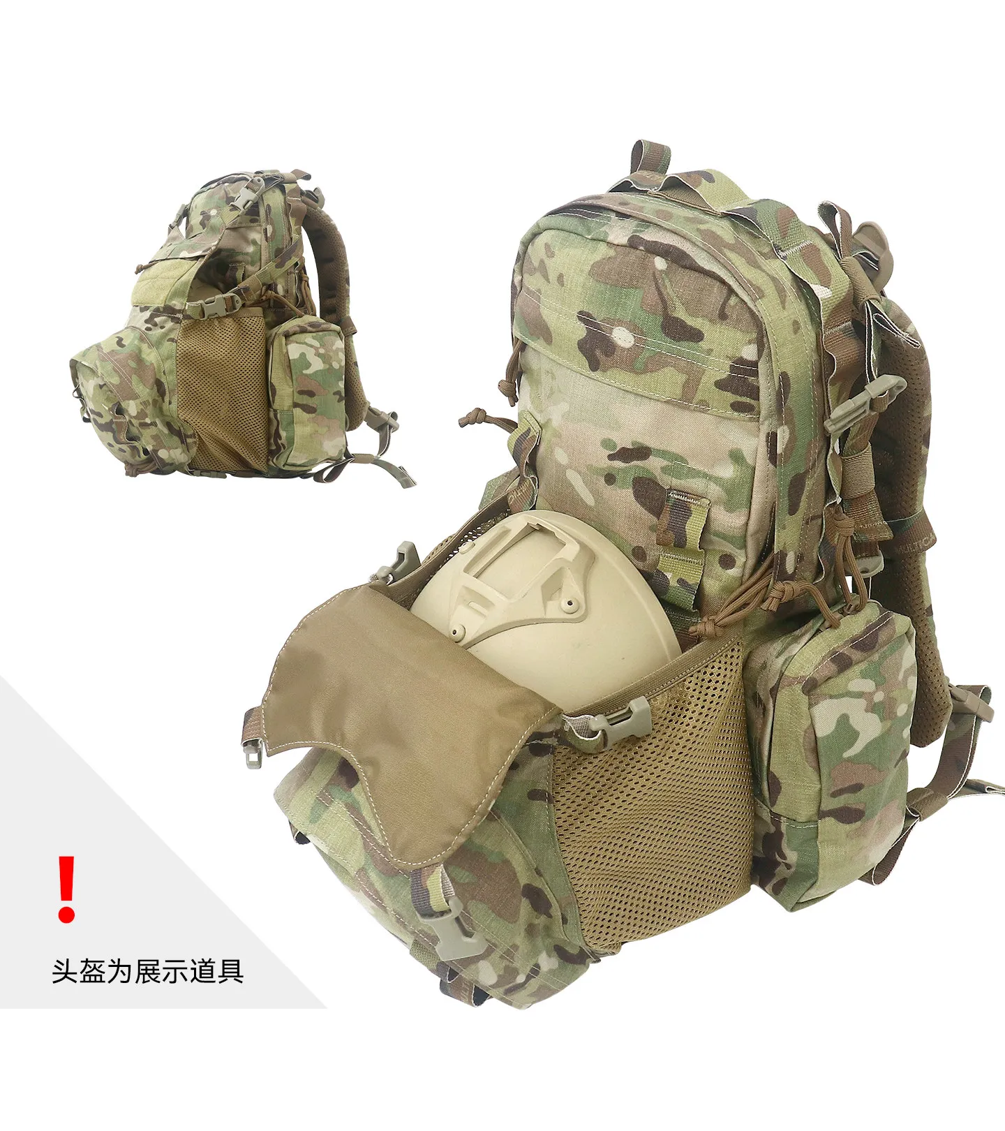 Mochila táctica para casco expandible doble correa, airsoft tiro - imagen 2