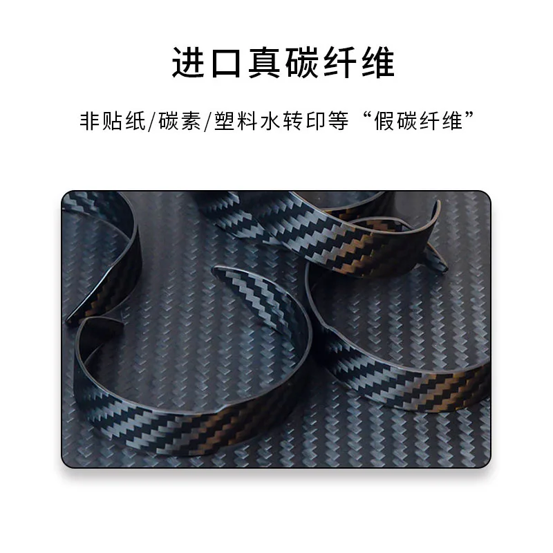 Pulsera fibra de carbono real ligera estilo hip-hop - imagen 3