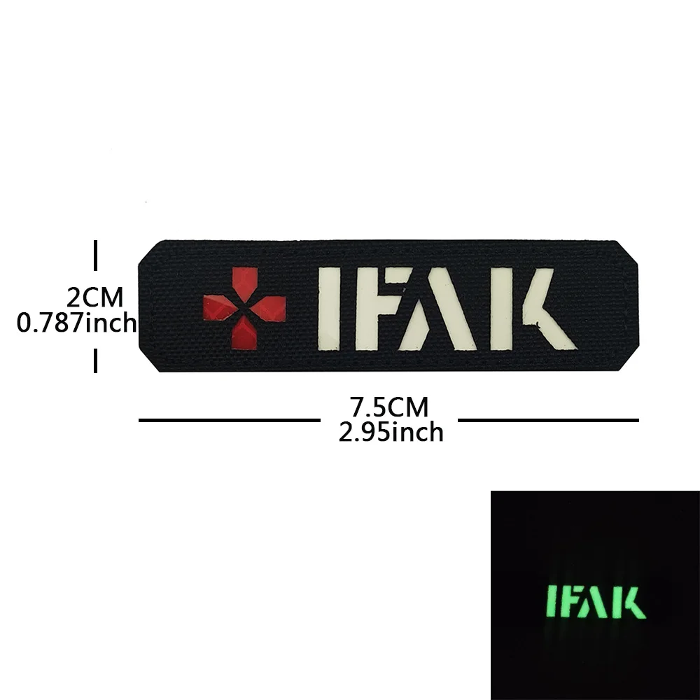 Parche IFAK táctico reflectante con cruz médica corte láser - imagen 2