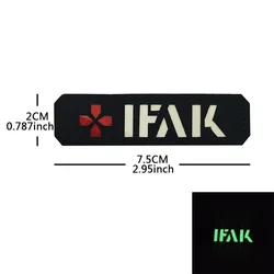 Parche IFAK táctico reflectante con cruz médica corte láser