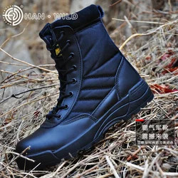 Botas tácticas hombre negras de cordones en lona transpirable