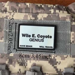Parche humorístico Wile E Coyote – Velcro para equipo táctico