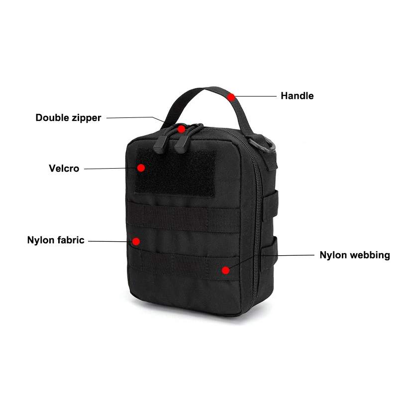 Bolsa IFAK táctica MOLLE médica con parche para emergencias - imagen 5