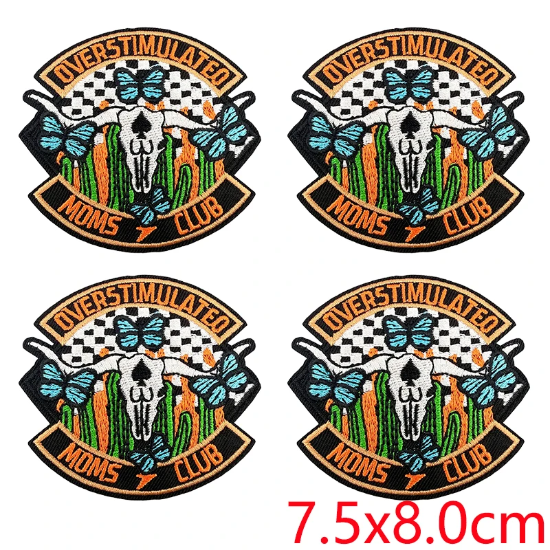 Parches bordados termoadhesivos vaqueros del oeste – calavera y tablero - imagen 4