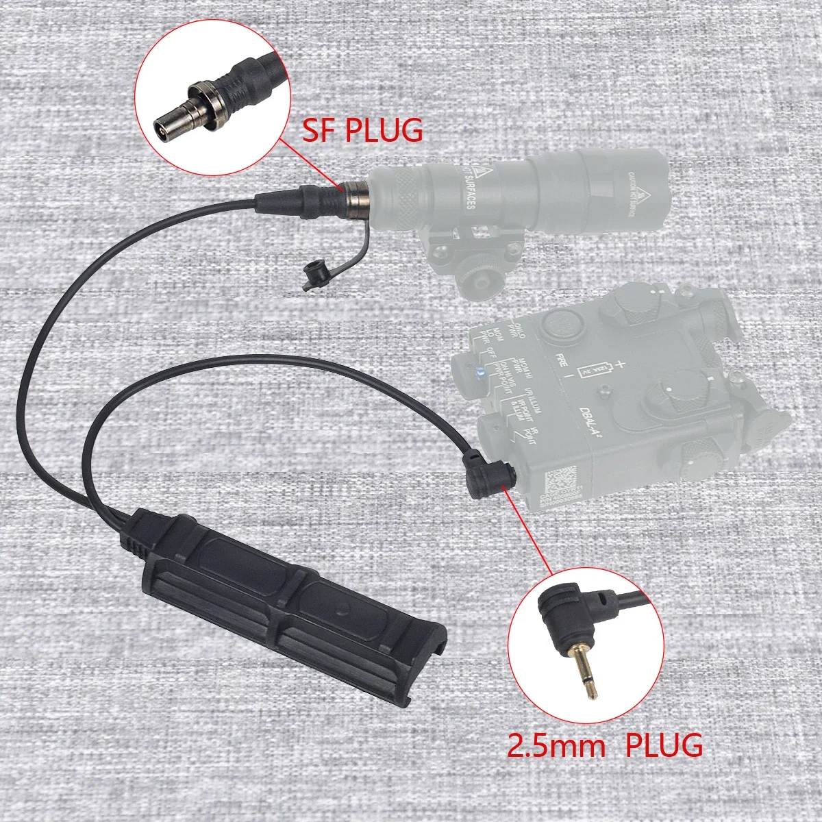 Interruptor de presión remoto táctico para linternas PEQ DBAL M300 M600 - imagen 5