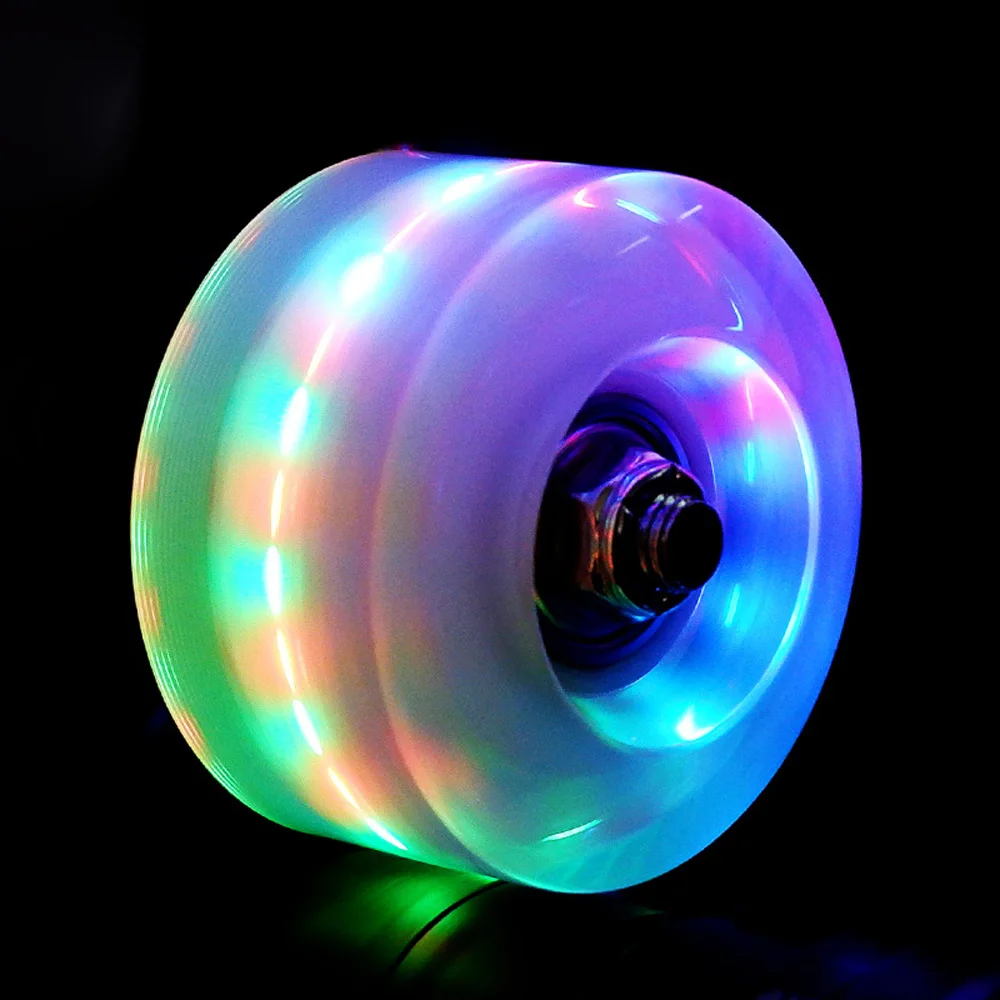 Ruedas patines dobles iluminadas LED intermitentes de PU resistentes - imagen 3