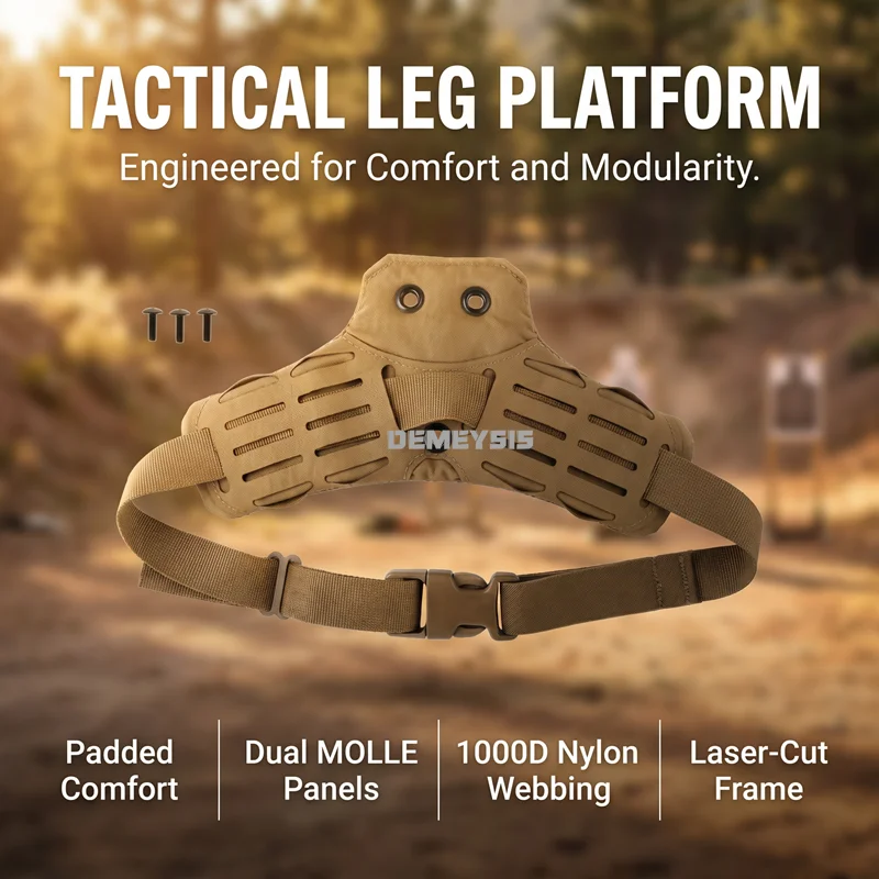 Plataforma de pierna táctica para pistola con adaptador MOLLE - imagen 2