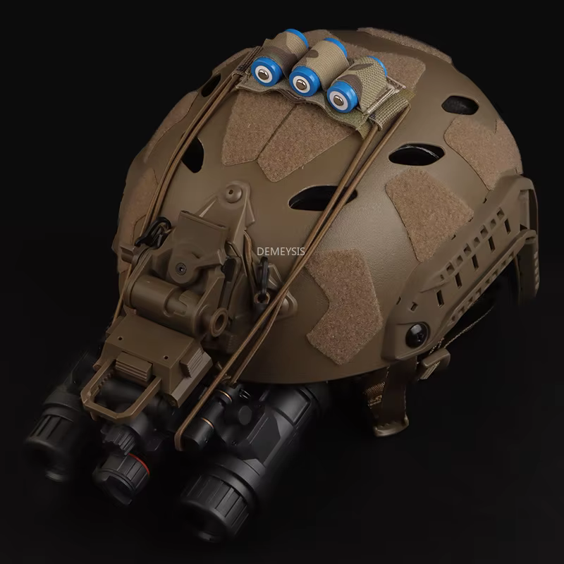 Soporte retención NVG elástico con gancho y velcro para casco