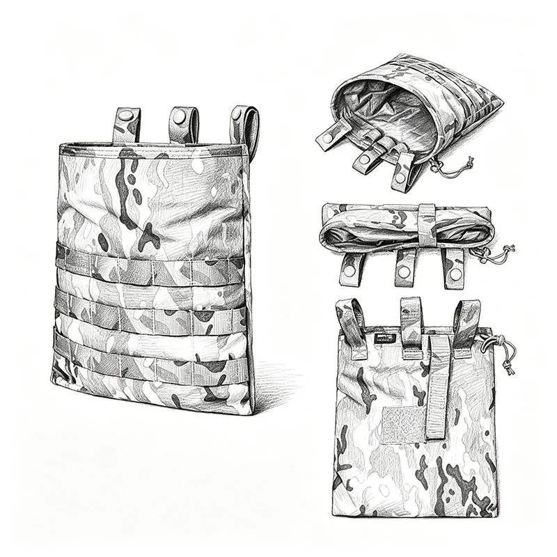 Chaleco MOLLE de caza con bolsa de cintura enrollable - imagen 3