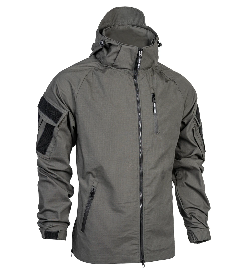 Chaqueta táctica camuflaje nocturno transpirable para caza aire libre