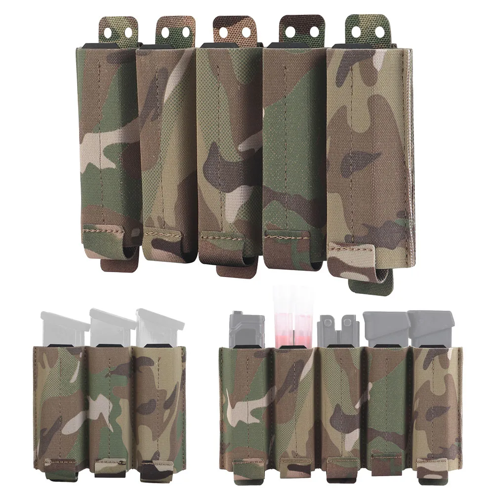 Bolsa táctica MOLLE elástica multiusos para cargador de pistola 9mm