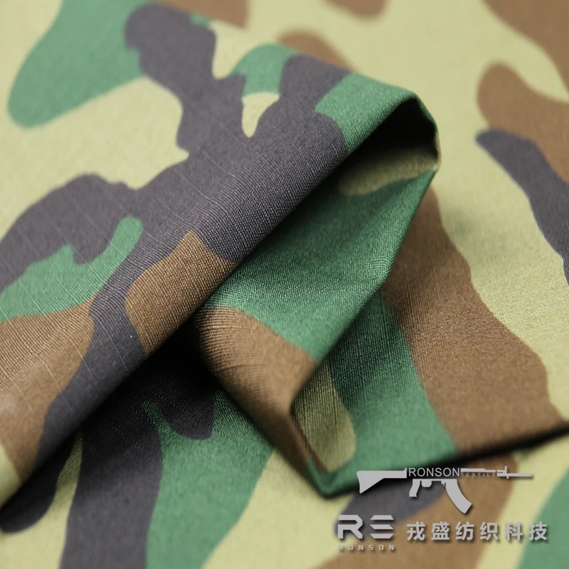 Tela camuflaje Woodland ripstop NYCO táctica para uniformes - imagen 3