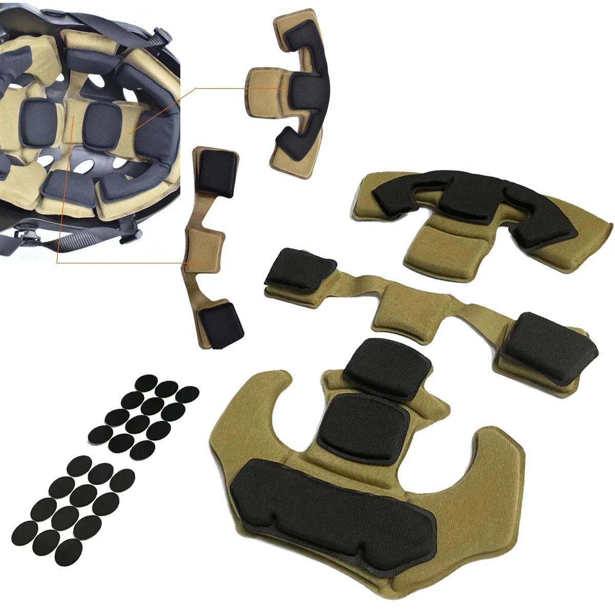 Almohadilla viscoelástica transpirable desmontable para casco de caza - imagen 5