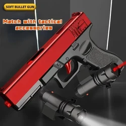 Pistola Airsoft láser CS para niños con cargador inferior manual
