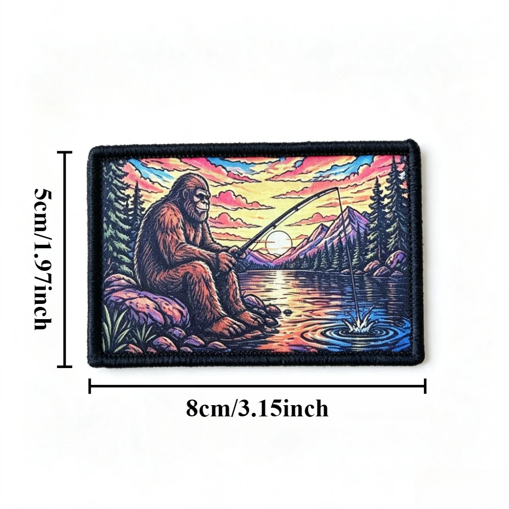 Parche táctico de pesca y montaña con Velcro para mochila - imagen 2
