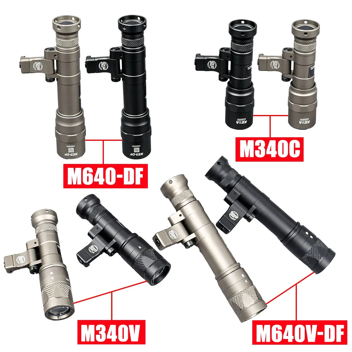 Linterna táctica Surefire M640DF con riel Picatinny y montaje - imagen 2