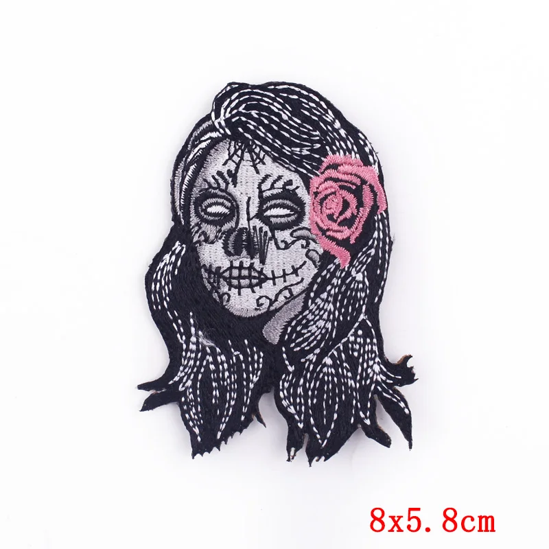 Parche bordado bruja indio calavera terror para planchar ropa vaqueros - imagen 3