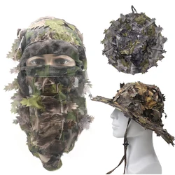 Sombrero Ghillie Woodland Camuflaje para Airsoft y Caza