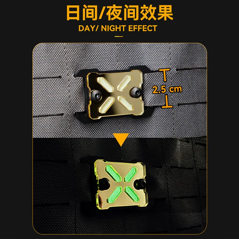Accesorio MOLLE luminoso DIY para insignias de identificación doradas - imagen 3