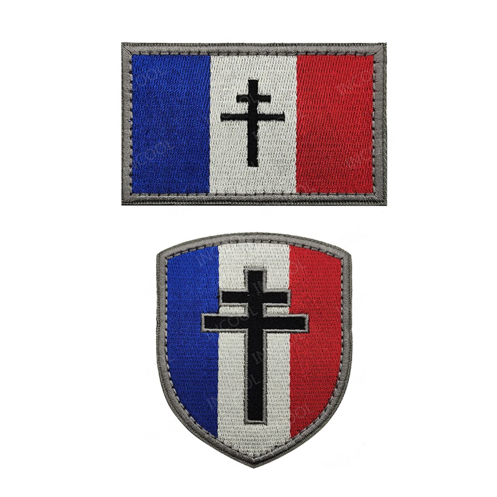 Parche táctico bandera Francia IR reflectante en PVC