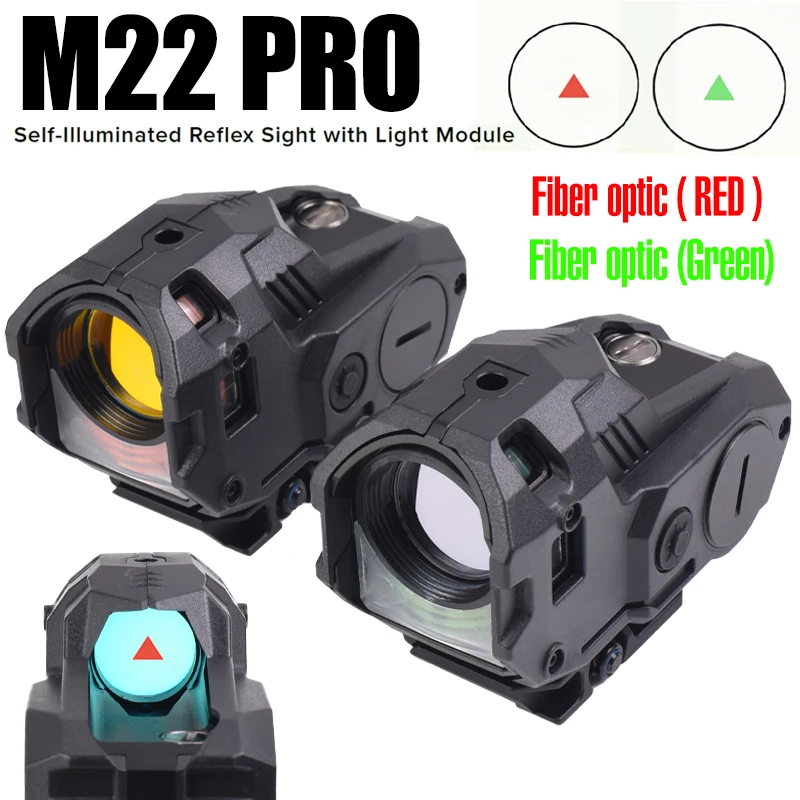 Mira réflex M22 PRO punto rojo, fibra óptica, retícula triangular - imagen 4