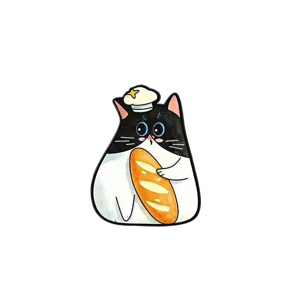 Set pins esmaltados gato chef, sushi y pan broche para solapa - imagen 5