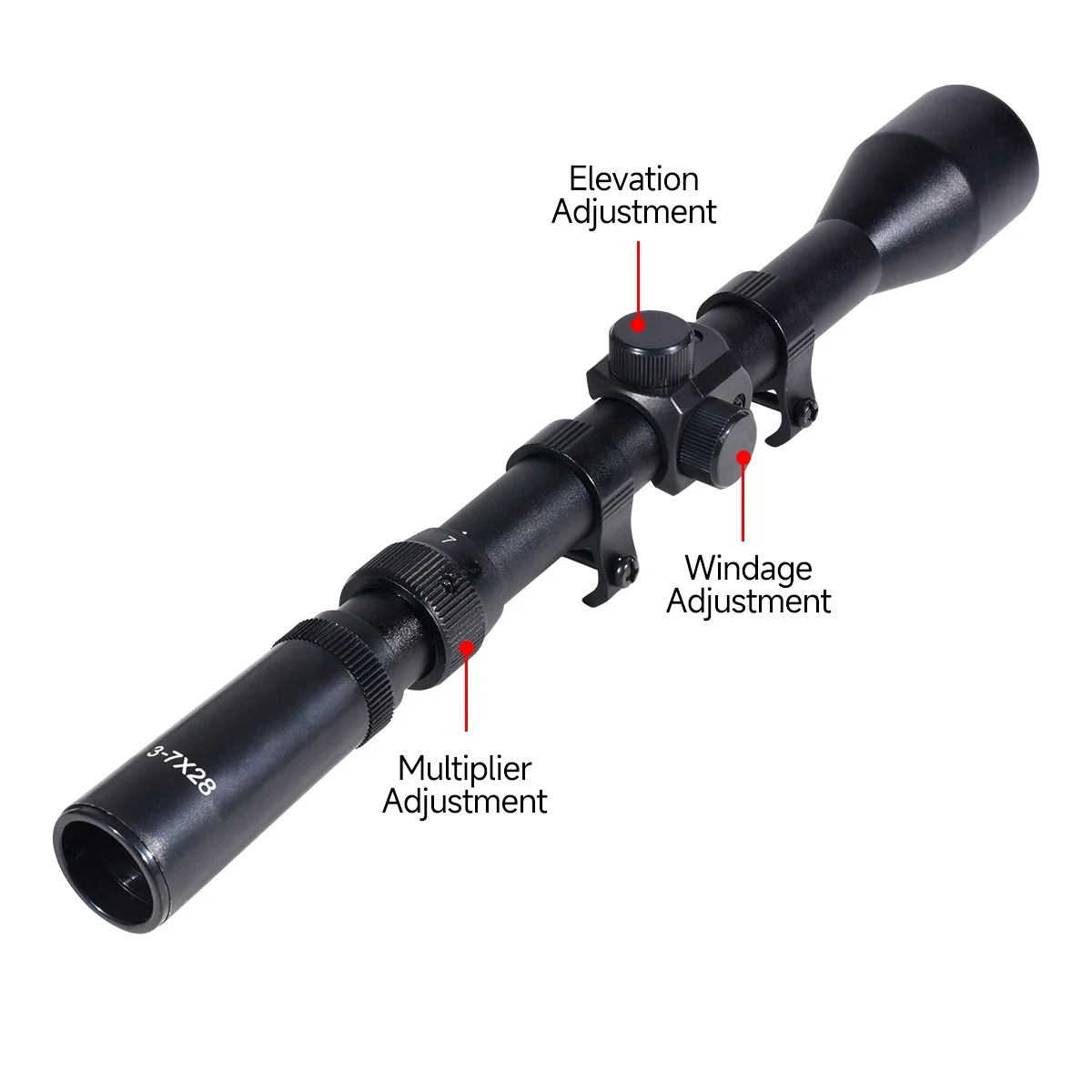 Mira telescópica táctica para rifle de caza con óptica réflex