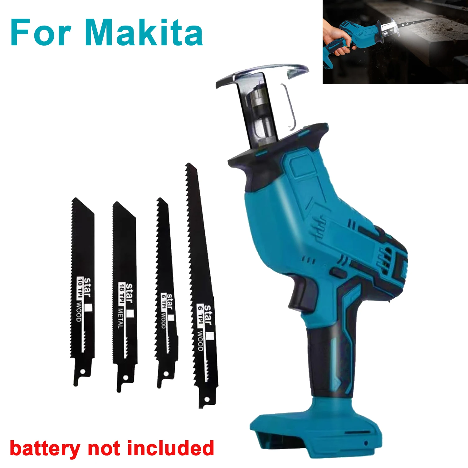 Makita Sierra Recíproca Inalámbrica sin Escobillas Madera/Metal/PVC - imagen 4