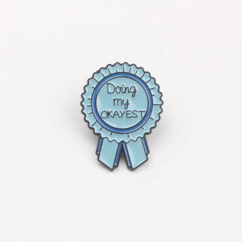 Pin esmaltado vintage frase motivacional Doing My Okayest – Broche - imagen 2