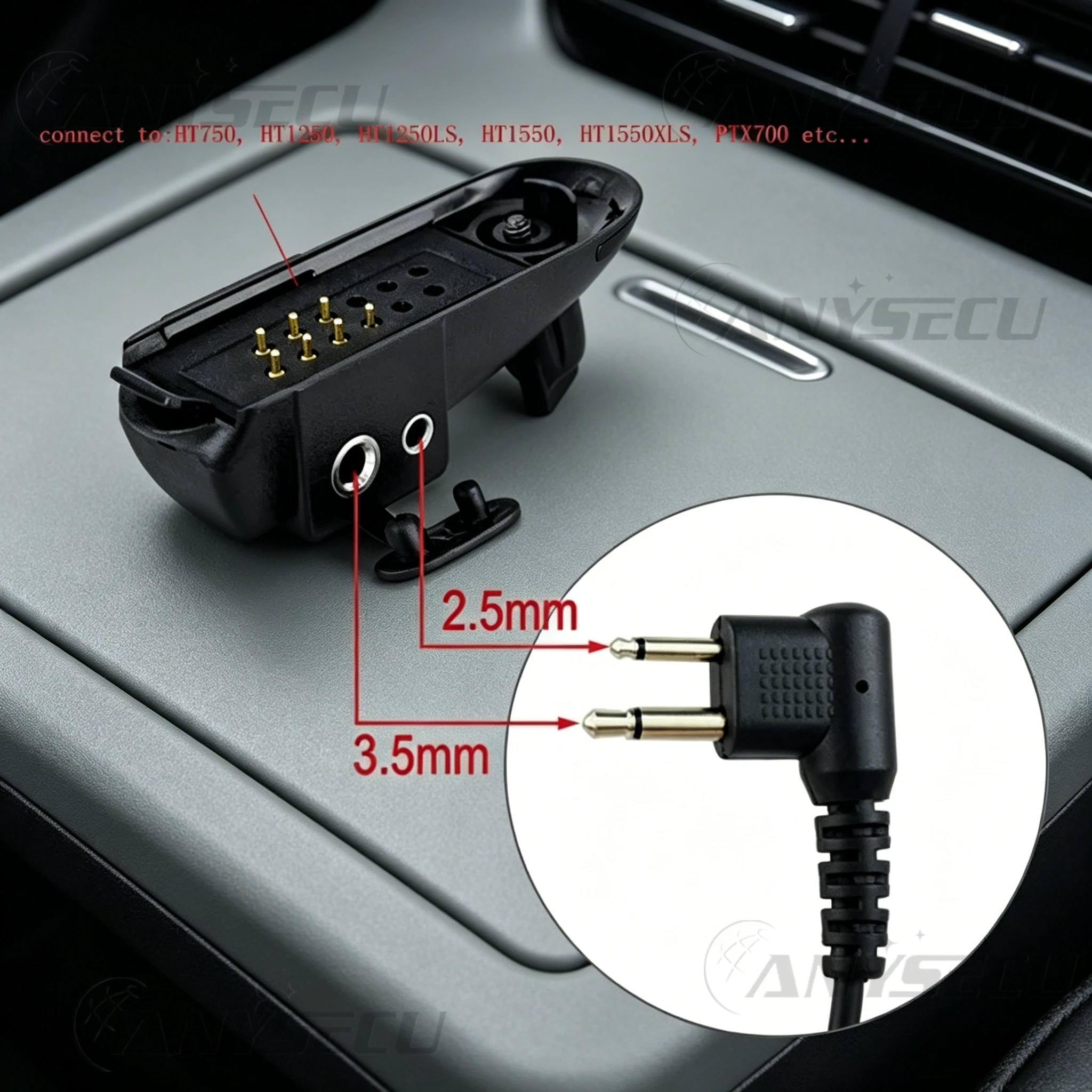Adaptador para walkie-talkie con jack 3,5 mm y tapa antipolvo - imagen 5