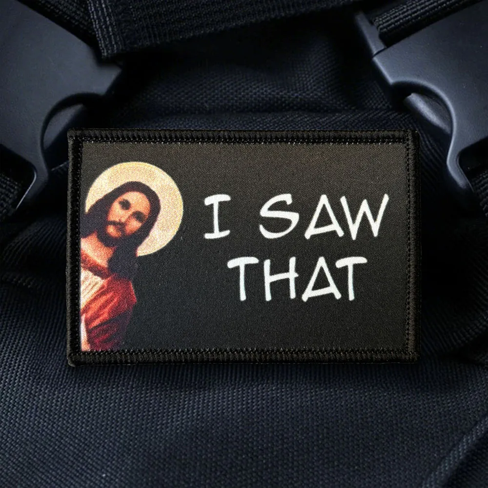 Parche moral táctico Jesus I Saw That con cierre Velcro - imagen 5