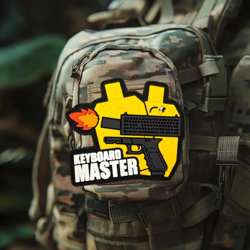 Parche táctico de PVC - Insignia moral con gancho y bucle para ropa - imagen 2
