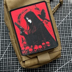 Parche moral velcro calavera cuervo anime bruja